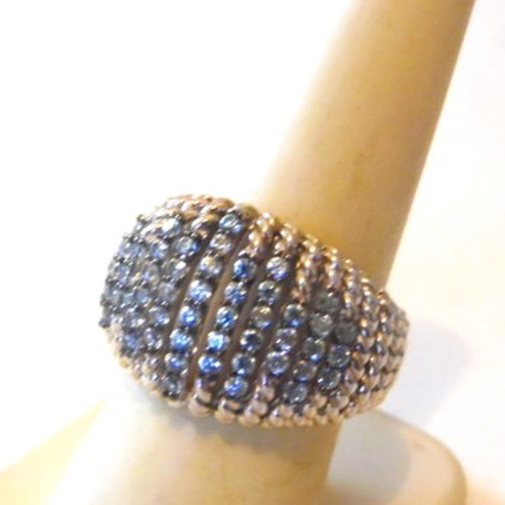 Colleen Lopez "With a Twist" Blue Topaz Gemstone Ring 7